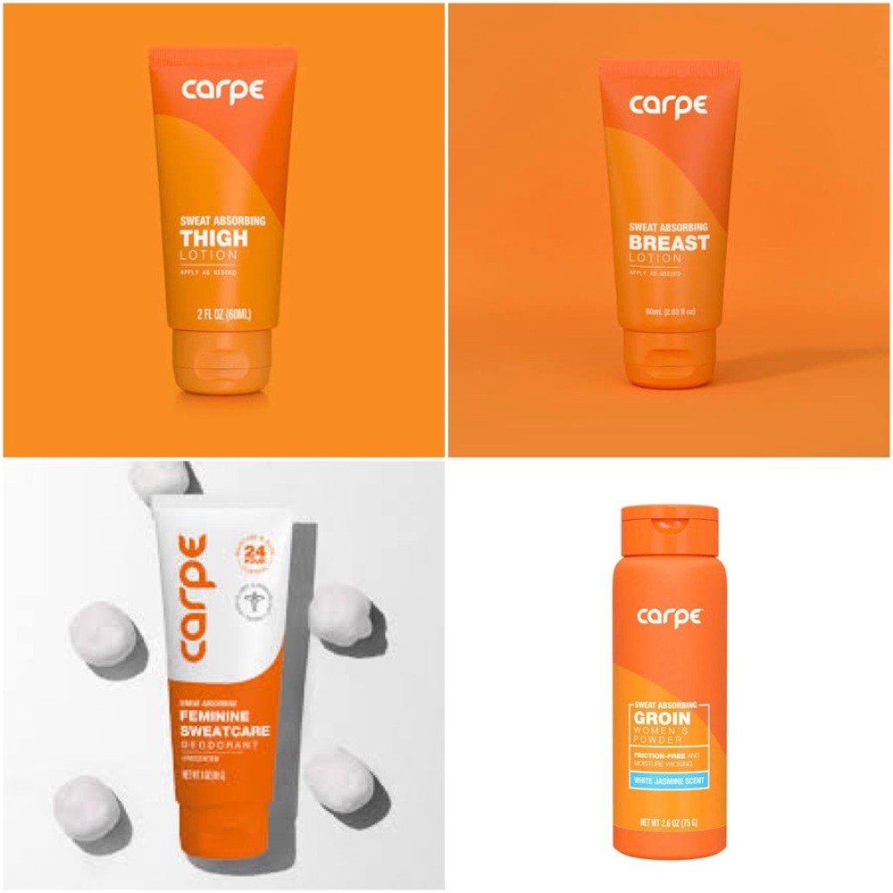 Carpe Sweat-Absorbing Body  Thigh, Breast, Feminine Sweat, Groin Bundle Clinical